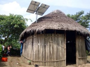 Energia solar em lugar isolado